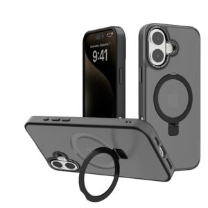 For iPhone 16 Plus Case with Magsafe Charging Stand Matt Hard Cover HDL138