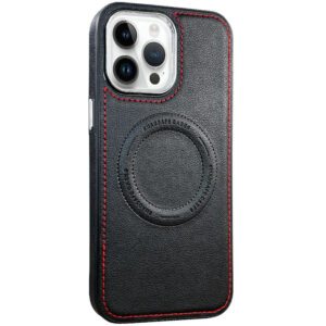 For iPhone 15 Pro Case with Magsafe Charging Leather Hard Cover HDL139