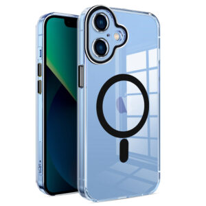 For iPhone 16 Plus Case with Camera Protective Magsafe Charging Clear Hard Cover HDL142