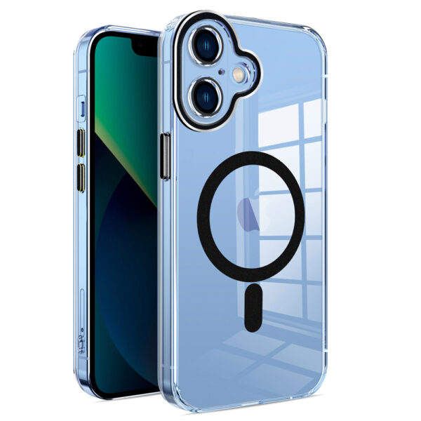 For iPhone 16 Plus Case with Camera Protective Magsafe Charging Clear Hard Cover HDL142