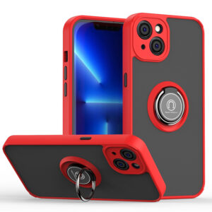 For iPhone 14 Plus Case with Magnetic Ring Hard Cover HDL99