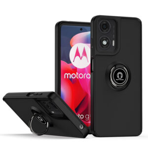 For Moto G Play 2024 Case with Magnetic Ring Hard Cover HDL99