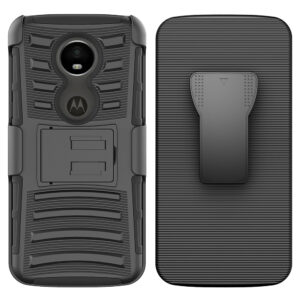 For Moto E5 Plus Case with Combo Clip Holster Cover HPC43
