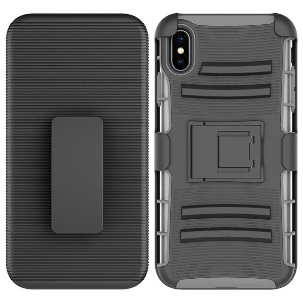 For iPhone X Xs Case with Combo Clip Holster Cover HPC43