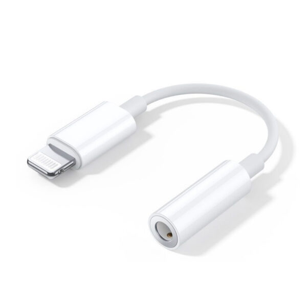 Lightning 8-Pin to 3.5mm Aux Headphone Jack Adapter for Apple iPhone 13/12/11/X/8/7 Series - Bluetooth Prompt, Music, Calls