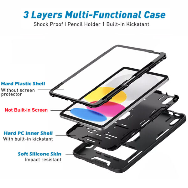 For iPad 10th 2022 Case 10.9 inch Military Heavy Duty Cover MTY - Image 3