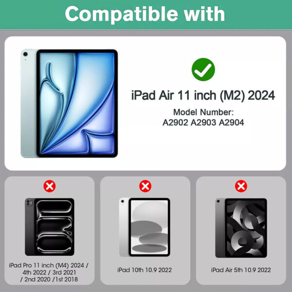 For iPad Air 11-inch M2 Case Military Heavy Duty Cover MTY - Image 2