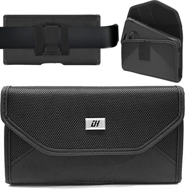 For Universal 4.7 inch Phone Case Nylon Pouch Horizontal Holster Cover with Clip PCH91 - Image 2