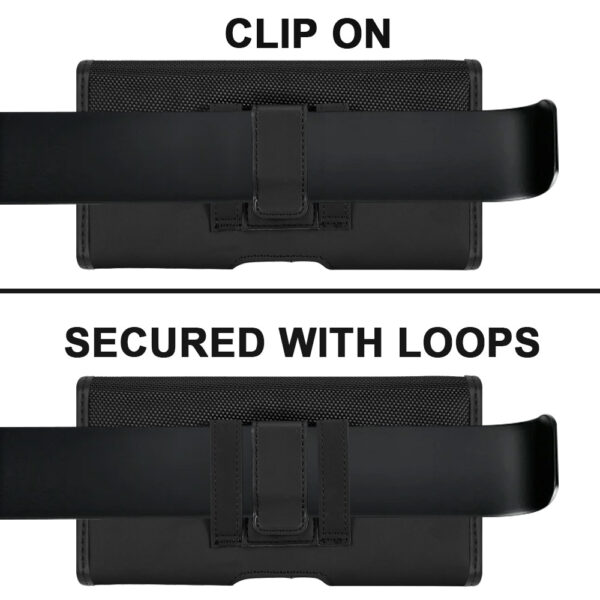 For Universal 4.7 inch Phone Case Nylon Pouch Horizontal Holster Cover with Clip PCH91 - Image 5