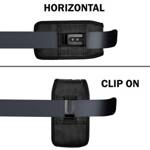 For Universal 6.9 inch Phone Case Nylon Pouch Vertical Holster Cover with Clip PCH91 - Image 4