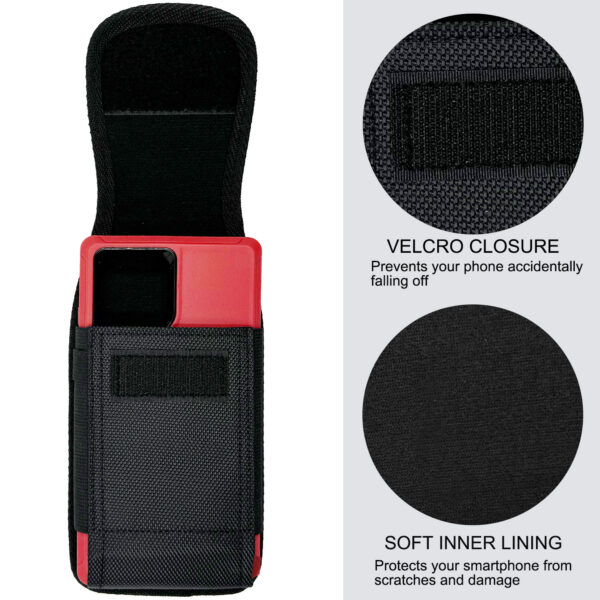 For Universal 4.7 inch Phone Case Nylon Pouch Vertical Holster Cover with Clip PCH91 - Image 4