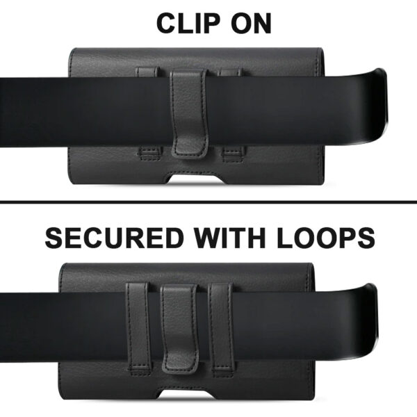 For Universal 4.7 inch Phone Case Leather Pouch Horizontal Holster Cover with Clip PCH91 - Image 4