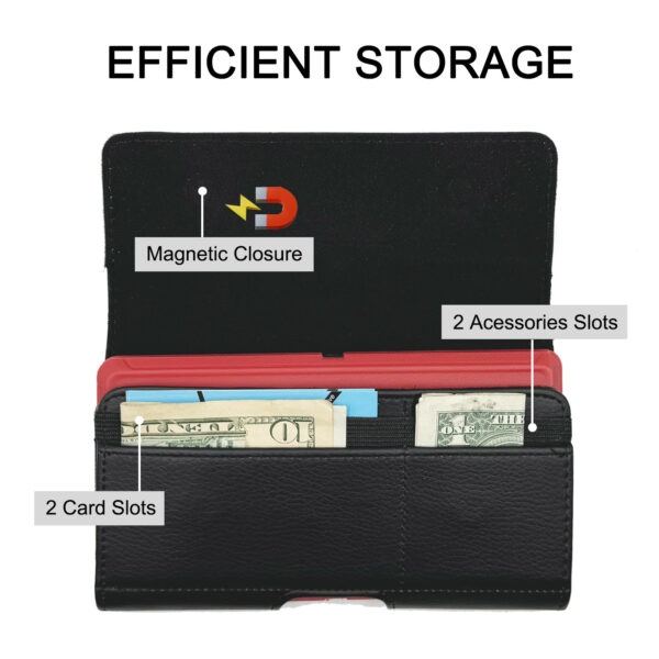 For Universal 4.7 inch Phone Case Leather Pouch Horizontal Holster Cover with Clip PCH91 - Image 5