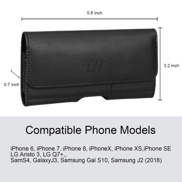 For Universal 4.7 inch Phone Case Leather Pouch Horizontal Holster Cover with Clip PCH91 - Image 6