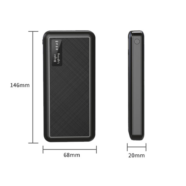 10000mAh Power Bank Portable Charger Built-In 3 Cables and LED Flashlight SOVO X17 - Image 4