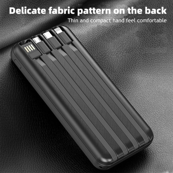 10000mAh Power Bank Wireless Charging Portable Charger Built-In 4 Cables SOVO X35 - Image 7