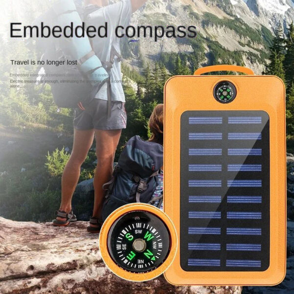 20000mAh Power Bank Solar Charging Portable Charger with LED Flashlight SOVO - Image 4