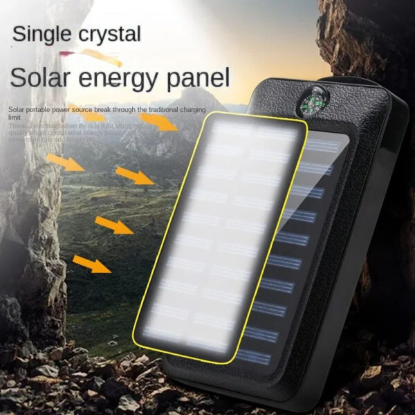 20000mAh Power Bank Solar Charging Portable Charger with LED Flashlight SOVO - Image 6