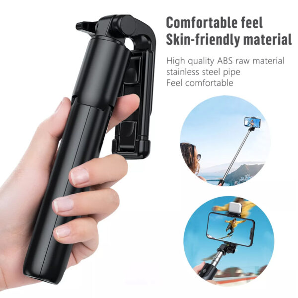 Phone Tripod Stand, Bluetooth Selfie Stick SELFSTICK-H1 - Image 6