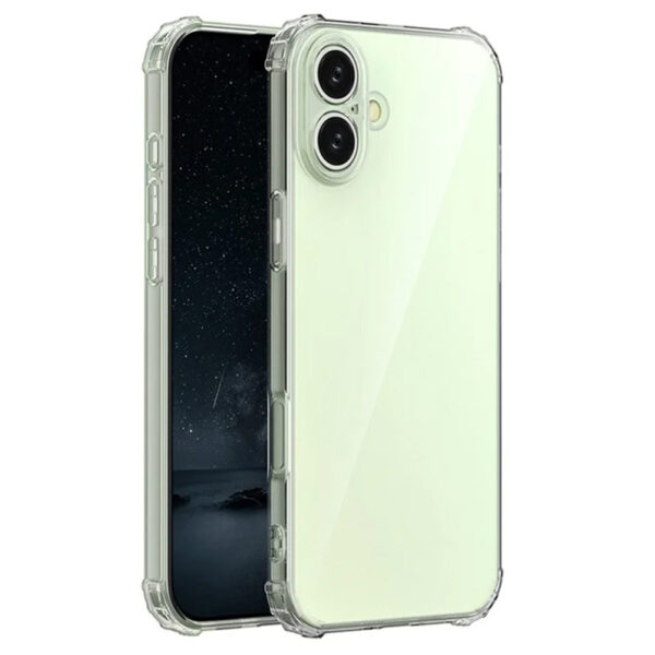 For iPhone 16 Case with Air Cushion Clear Transparent Soft Cover SFL74