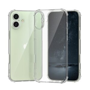 For iPhone 16 Plus Case with Air Cushion Clear Transparent Soft Cover SFL74