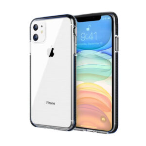 For iPhone 12 Mini Case with Seperate Color Bumper Transparent Soft Cover SFL79