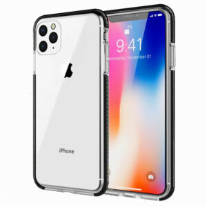 For iPhone 12 Pro Max Case with Seperate Color Bumper Transparent Soft Cover SFL79
