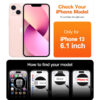 For iPhone 13 (6.1 inch) Clear 10D Full Coverage Tempered Glass Screen Protector Black Frame - Image 2