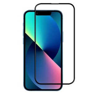 For iPhone 13 Pro Max (6.7 inch) Clear 10D Full Coverage Tempered Glass Screen Protector Black Frame