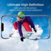 For iPhone 13 Pro (6.1 inch) Clear 10D Full Coverage Tempered Glass Screen Protector Black Frame - Image 9