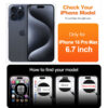 For iPhone 15 Pro Max (6.7 inch) Clear 10D Full Coverage Tempered Glass Screen Protector Black Frame - Image 2