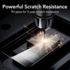 For iPhone 15 Pro (6.1 inch) Clear 10D Full Coverage Tempered Glass Screen Protector Black Frame - Image 7