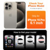 For iPhone 15 Pro (6.1 inch) Clear 10D Full Coverage Tempered Glass Screen Protector Black Frame - Image 2