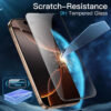 For iPhone 16 Pro (6.3 inch) Clear 10D Full Coverage Tempered Glass Screen Protector Black Frame - Image 5