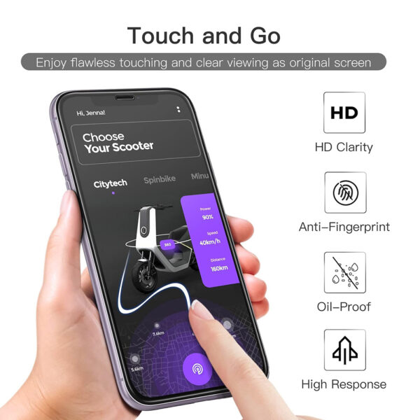 For iPhone Xs Max (6.7 inch) Clear 10D Full Coverage Tempered Glass Screen Protector Black Frame - Image 5