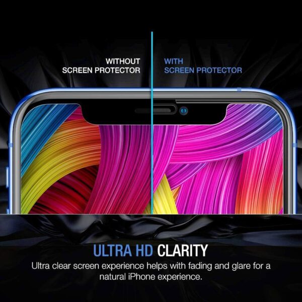 For iPhone Xs Max (6.7 inch) Clear 10D Full Coverage Tempered Glass Screen Protector Black Frame - Image 8