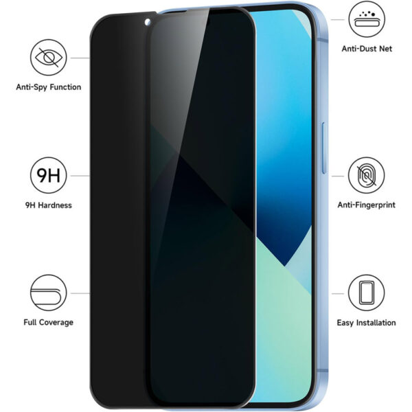 For iPhone 13 Pro Max (6.7 inch) Anti-Spy Privacy Full Coverage Tempered Glass Screen Protector - Image 4