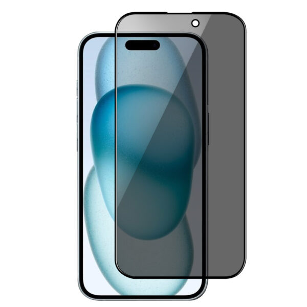 For iPhone 15 Pro (6.1 inch) Anti-Spy Privacy Full Coverage Tempered Glass Screen Protector