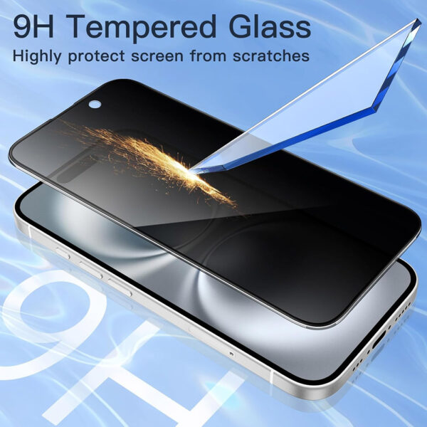 For iPhone 16 Pro Max (6.9 inch) Anti-Spy Privacy Full Coverage Tempered Glass Screen Protector - Image 5