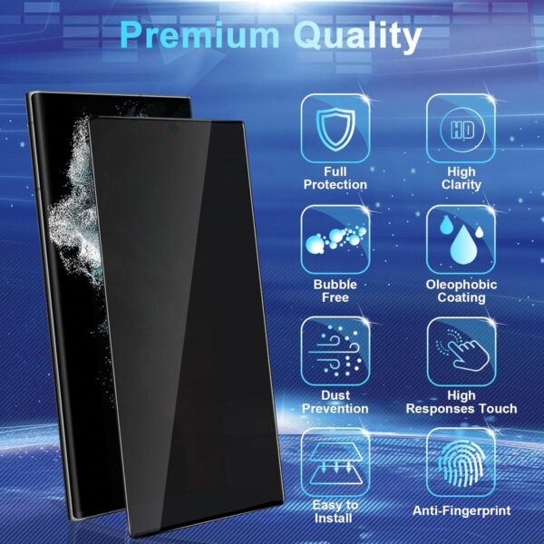 For Galaxy S23 Ultra (6.8 inch) Anti-Spy Privacy Tempered Glass Screen Protector - Image 3
