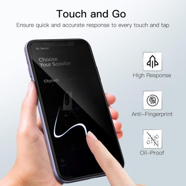 For iPhone Xs Max (6.5 inch) Anti-Spy Privacy Full Coverage Tempered Glass Screen Protector - Image 6
