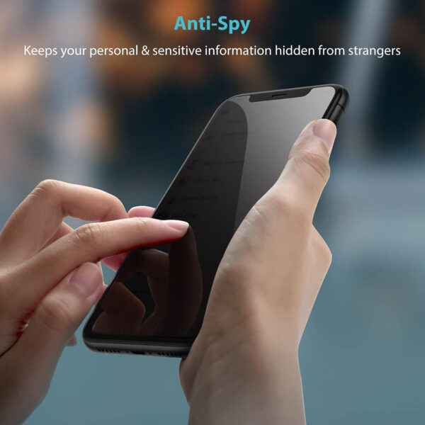For iPhone 11 Pro Max (6.5 inch) Anti-Spy Privacy Tempered Glass Screen Protector 2.5D Black - Image 10