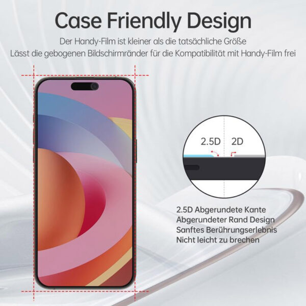For iPhone 15 Pro Max (6.7 inch) Anti-Spy Privacy Tempered Glass Screen Protector 2.5D Black - Image 6