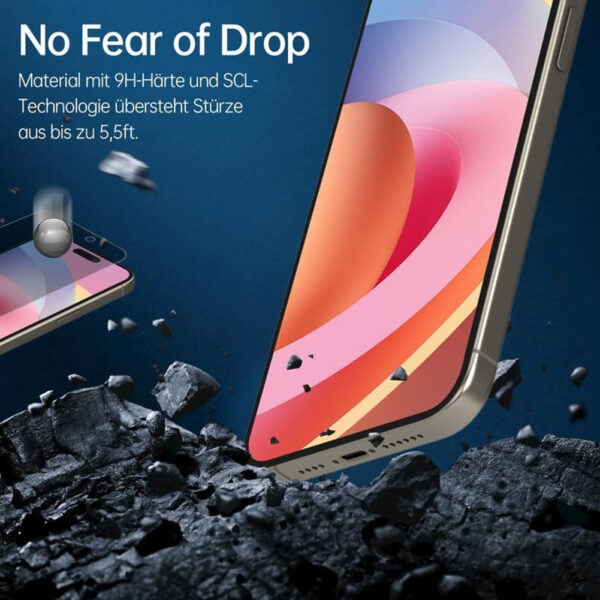 For iPhone 15 Pro Max (6.7 inch) Anti-Spy Privacy Tempered Glass Screen Protector 2.5D Black - Image 7