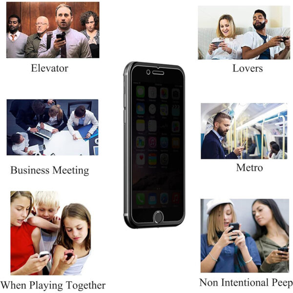 For iPhone 6 Plus 7 Plus 8 Plus (5.5 inch) Anti-Spy Privacy Full Coverage Tempered Glass Screen Protector - Image 8