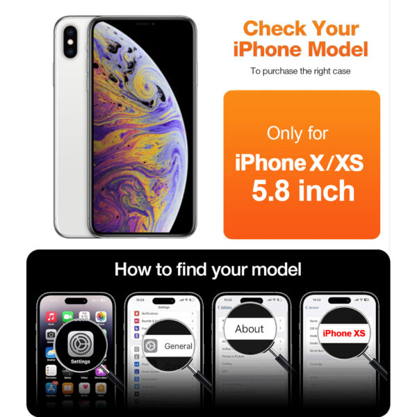 For iPhone X Xs (5.8 inch) Anti-Spy Privacy Tempered Glass Screen Protector 2.5D Black - Image 2