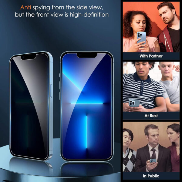 For iPhone Xs Max (6.5 inch) Anti-Spy Privacy Tempered Glass Screen Protector 2.5D Black - Image 9