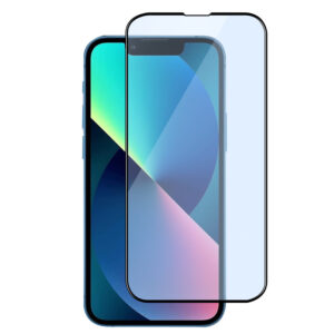 For iPhone 13 Mini (5.4 inch) Blue Light Filter Full Coverage Tempered Glass Screen Protector