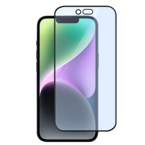 For iPhone 14 (6.1 inch) Blue Light Filter Full Coverage Tempered Glass Screen Protector