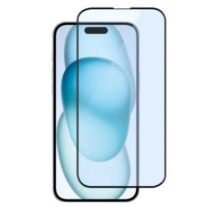 For iPhone 15 Plus (6.7 inch) Blue Light Filter Full Coverage Tempered Glass Screen Protector